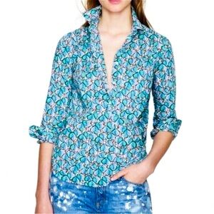 J Crew Popover Blouse